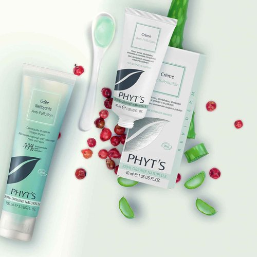 Phyts Anti-Pollution Cleansing Jelly - Facial Cleanser for Women - Removes Waterproof Makeup and Impurities - Nourishes Skin - 3.3 oz