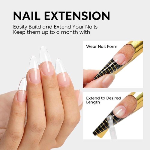 Nicedeco Builder Nail Gel 15ML 7 in 1 Clear Builder Base, 6 Pcs Rubber Base Gel Polish for Nails