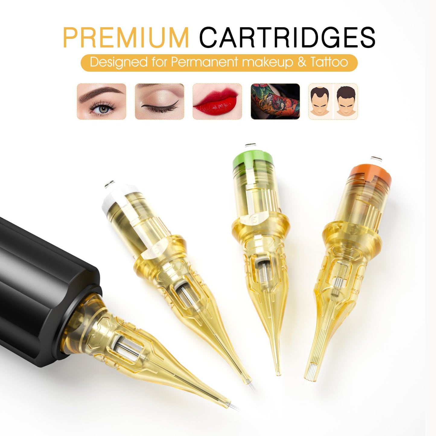 BIOMASER Tattoo Cartridge Needles 7RM Curved Mag Tattoo Cartridges 20CPS Magnum Tattoo Needles for Tattooing-Tattoo Needle Cartridge with Membrane for Tattoo Gun Pen Machine Tattoo Supplies（1207RM)