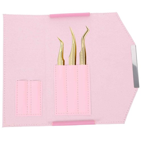 Lash Case Eyelash Extension Grafting Box Makeup Tools Storage Bag for Home Salon Travel Pink