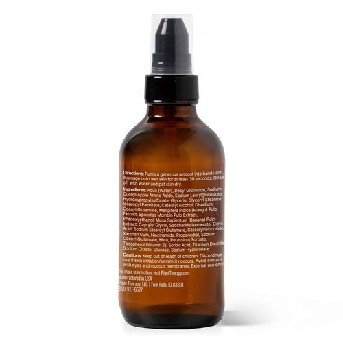 Plant Therapy Radiance Gel-Cream Cleanser 4 oz Cleans Away Makeup, Dirt, & Oil, Gentle Plant-Based Formula, Leaves Skin Feeling Fresh and Soft