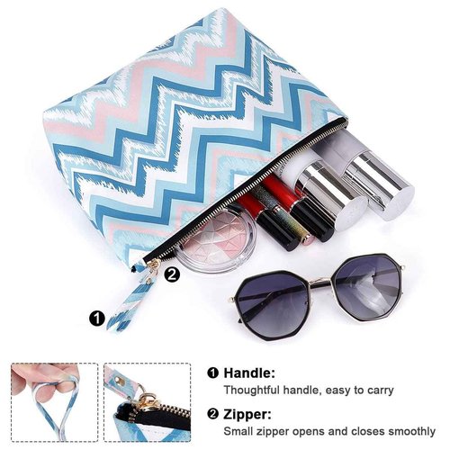 Kamo Makeup Bags - Cosmetic Bag for Women Zipper Pouch Travel Cosmetic Organizer Travel bags for toiletries Pencil case