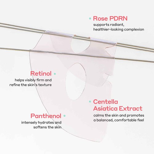 CELLEANSER ROSETINOL™ PDRN Glow Mask – Smooth, Healthy Glow Skin Hydrogel Facial Mask with Rose PDRN & Retinol (25g x 5ea.)