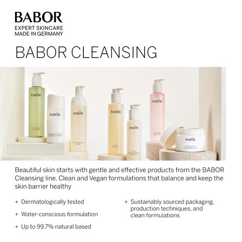 BABOR HY-OL Cleanser, Facial Oil Cleanser, Gentle Cleansing Oil Removes Make Up & Impurities, Safe For Sensitive Skin Promoting Healthy Skin Barrier, 6.7 oz