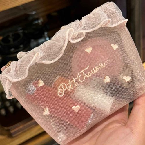 SIAIBIN Cute Makeup Bag Y2k Cosmetic Bag for Purse Coquette Aesthetic Make Up Bag Bow Aesthetic Bag (Pink)