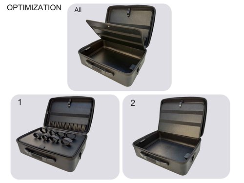 NNITEK professional leather barber case black Makeup Stylist Train clipper case Hair Salon barber box．