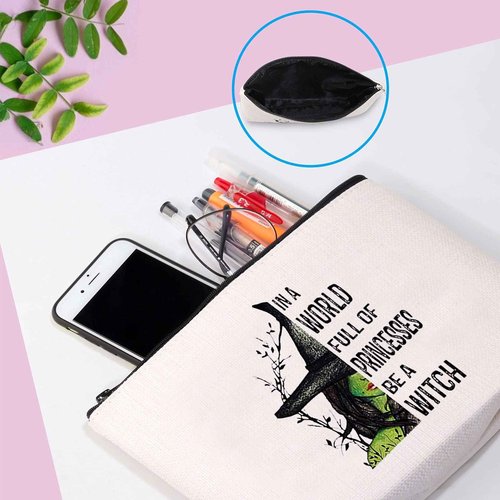 GJTIM Wicca Witchcraft Gift Witch Travel Makeup Bag - 'Be A Witch' Zipper Bag