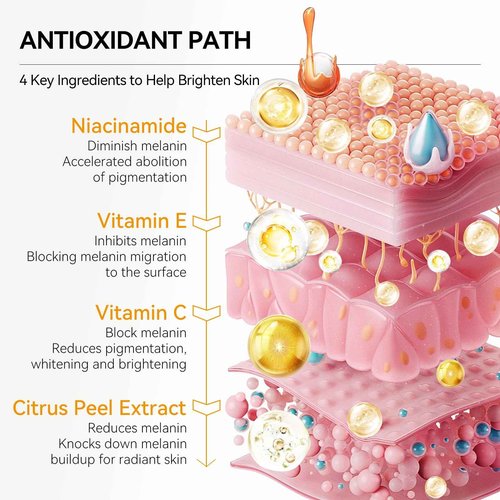 BREYLEE Vitamin C Serum for Face & Eye (1.4 oz) for Brightening Skin,Dark Spot Remover,Reduce Wrinkle,Anti Aging,Moisturizer with Hyaluronic Acid,Vitamin E,Retinol