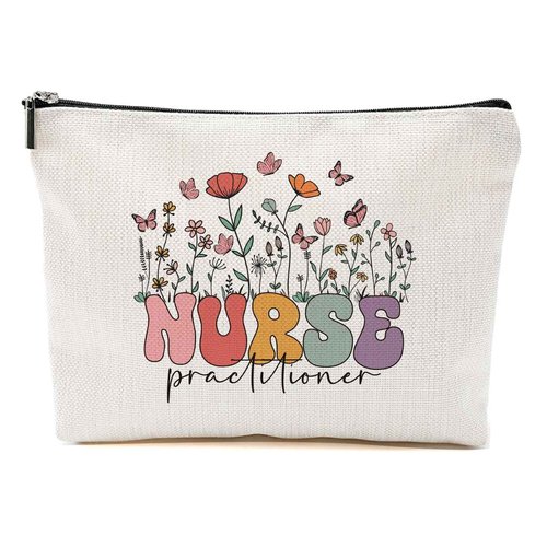 MQBMQB Nurse Practitioner Gifts for women Makeup Bag Nursing Cosmetic Bag Accessories Appreciation Gifts for Women Nurses Coworkers Graduation Birthday Survival Kit Makeup Travel pouch