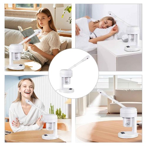 Facial Steamer Nano Ionic Face Steamer with Extendable Arm, Portable Facial Steamer, Rotating Nozzle Esthetician Vapor Face Steamer