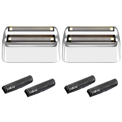 Shaver Replacement Foil and Cutters compatible with BaBylissPRO Barberology Double FXFS2 (2PC Silver)