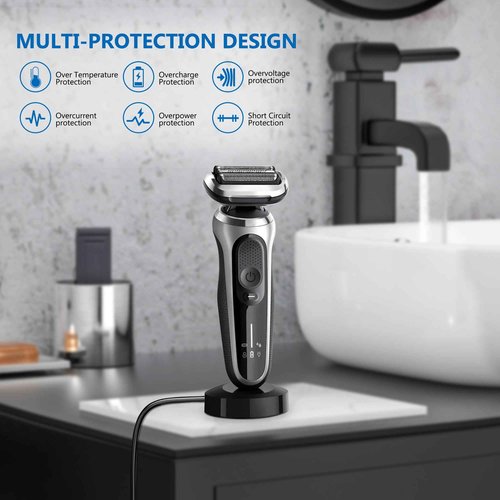 FNKTQL 12V Charger for Braun Shaver 9 8 7 6 5 3 1 XT5 Series, Power Cord for Braun S3 S6 S7 S8 S5 S9 S1 Electric Razor 3040s 340s 9385cc 370 720 760cc 790cc 720s-4 7865cc 9090cc 9330s 5018s (5Ft)