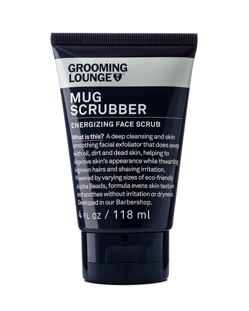 Grooming Lounge Mug Scrubber Face Scrub - Provides Safe and Gentle Exfoliation - Extracts Dug in Dirt and Oil - Uproots Ingrown Hairs - Improves Skin Softness and Appearance - Cruelty Free - 4 oz