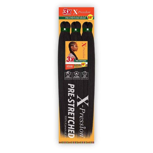 Sensationnal Braids XPRESSION 3X Pre-Stretched Braid 58 inches (5-pack, 4)