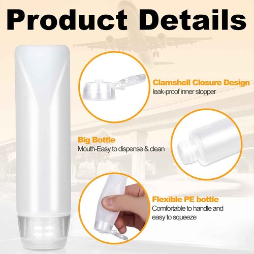 Domthent 13 Pack Travel Bottles for Toiletries - TSA Approved, Leak-Proof Refillable 1oz Travel Bottles Set for Shampoo, Lotion, Makeup, and Essential Oils (13)