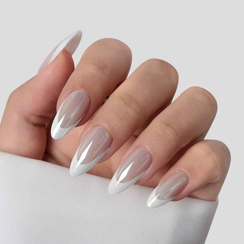 BTArtbox Press On Nails, White Swan with Zoomers Set