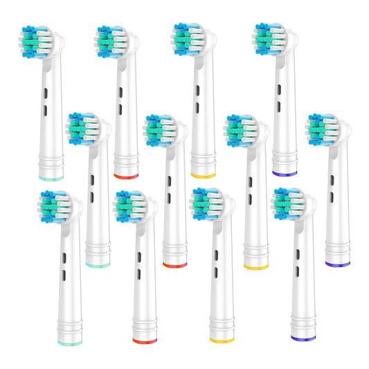 Generic Replacement Toothbrush Heads for Professional Electric Toothbrush Heads, Heads Refill Precision Clean Brush Compatible with Oral-B 7000/Pro 1000/9600/ 5000/3000/8000 (12 Pack), Medium, White