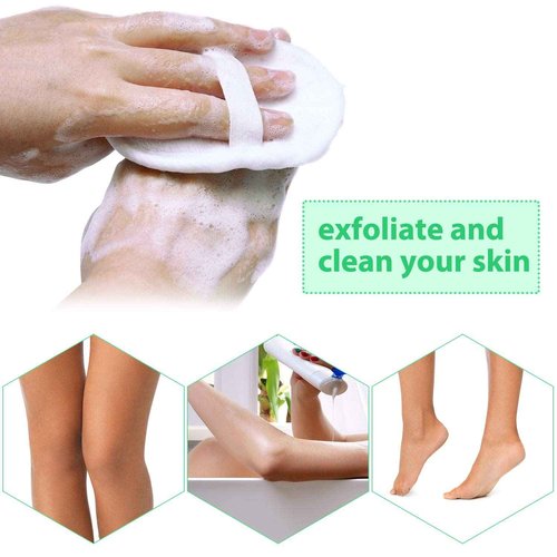 Boao 24 Pcs Loofah Pack Loofah Pads Bulk for Facial Exfoliating Body Bath Shower Mini Sponge Pads Natural Scrubber Brush for Men Women Spa and Travel