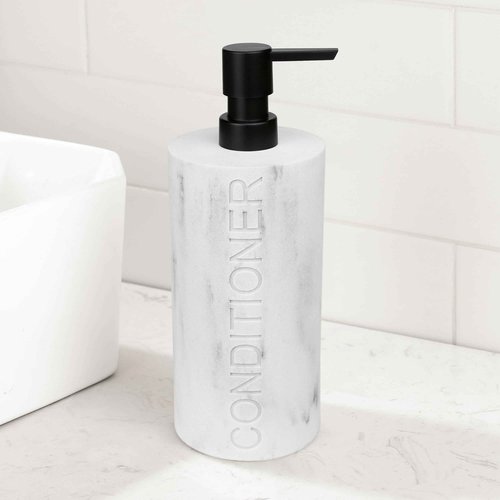 Indecor Home Conditioner Dispenser – Luxurious Refillable Pump Bottle with Embossed Text, Durable Construction for Bathroom and Kitchen