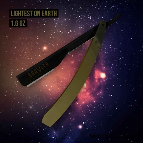 Professional Straight Razor Bundle - Stainless Steel Straight Razor Kit with 20 Gravity Premium Blades ("The OG", Kingsman)