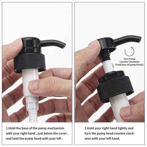 GOYISEE Plastic Refillable Hand Soap Dispenser Modern Square Pump Bottle for Bathroom Vanities or Kitchen Sink, Countertops - 3 Packs with Waterproof Label(Green)