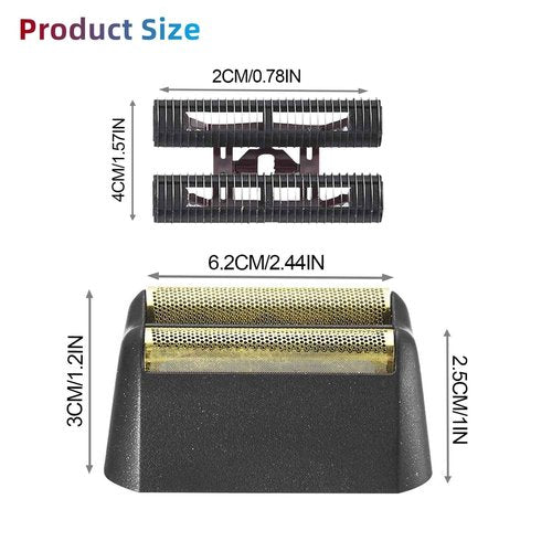 Professional 5 Star Series Finale Shaver Replacement Foil and Cutter Bar Assembly Compatible with wahl Foil Heads 7031-100/7043-100,Fit for #8061 8164 Shaver (Black 3 Pack)