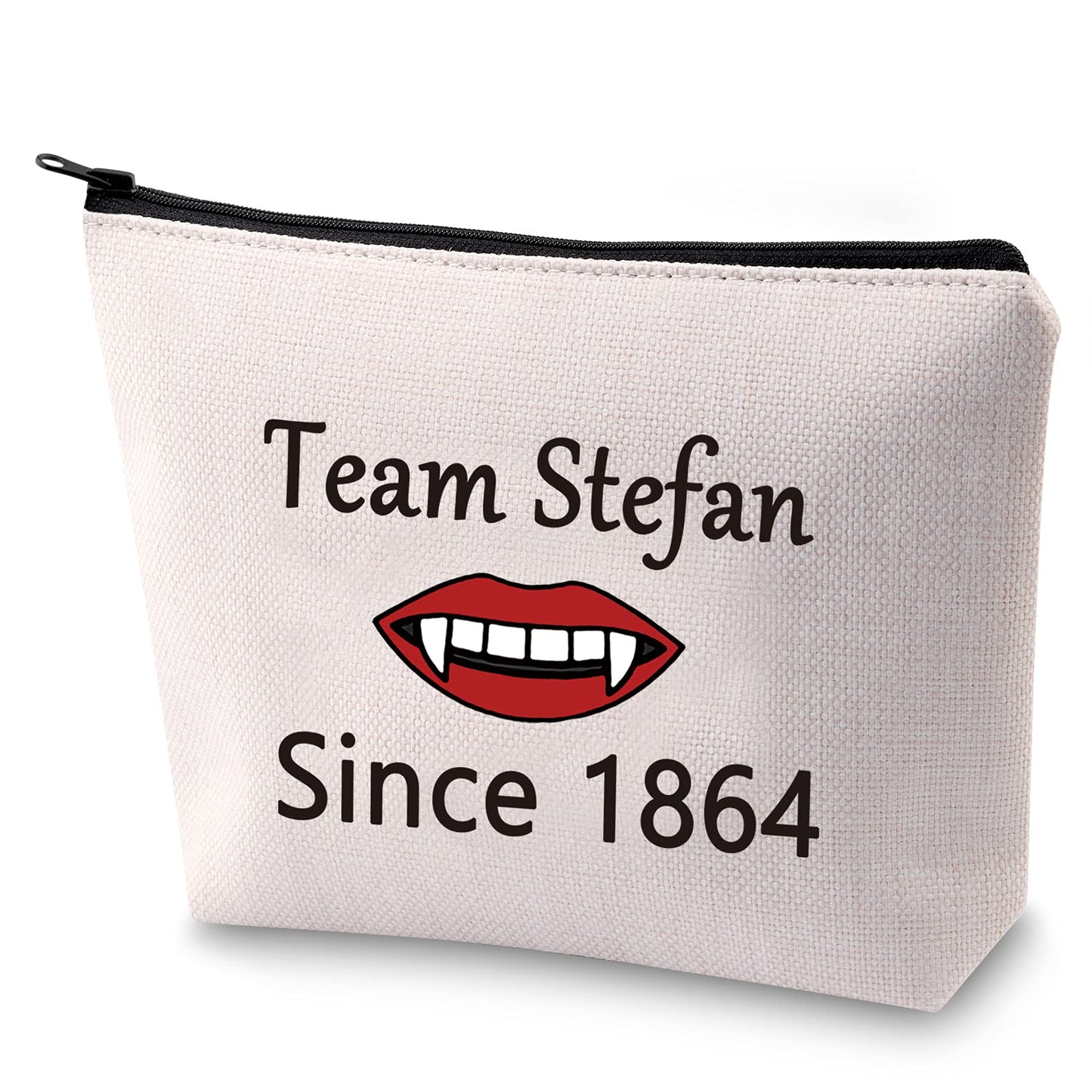 LEVLO The Vampire Lovers Gift Team Damon Stefan Salvatore Since 1864 Makeup Bags Vampire Fandom Gift for Fans (Stefan)