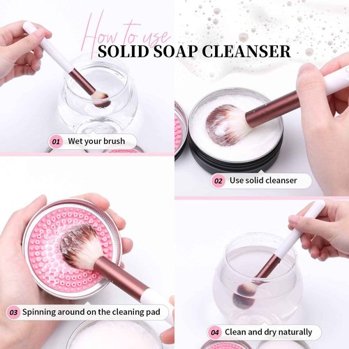 DUcare Makeup Brushes +Makeup Brush Solid Soap Cleanser