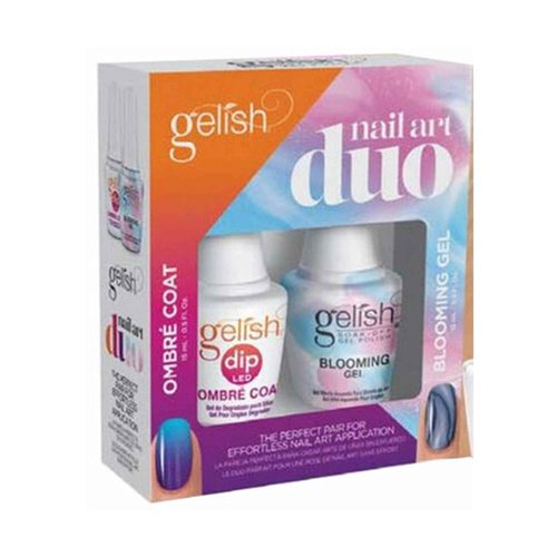Gelish Ombré Coat & Blooming Gel Duo – Professional Nail Art Kit for Ombré & Blooming Designs, Gel Polish for Salon Quality Manicure & Pedicure, Long-Lasting, Easy Application for DIY Nails.
