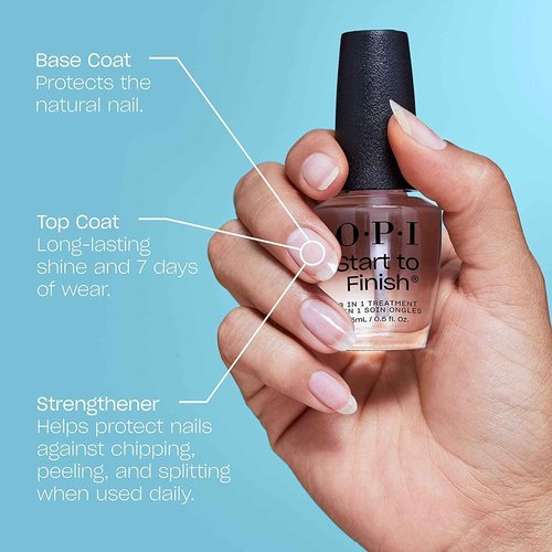 OPI Nail Envy, 0.5 fl oz and OPI Start to Finish, 3-in-1 Treatment, Base Coat, Top Coat, Nail Strengthener, 0.5 fl oz