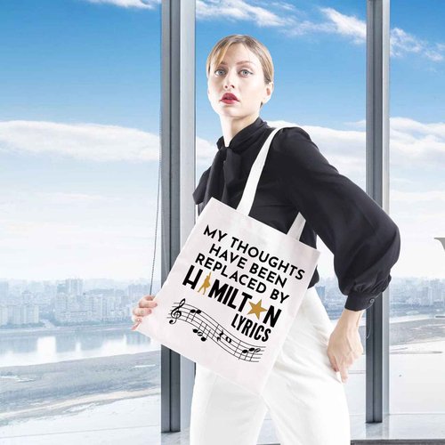 GJTIM Musical Gift Musical Lyrics Gift Talk Less Smile More Travel Bag(Lyrics Tote)