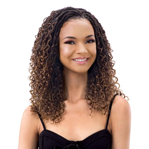 FREETRESS BRAIDS Crochet Braids Boho Hippie Loc 12 inches (3-pack, 1B)