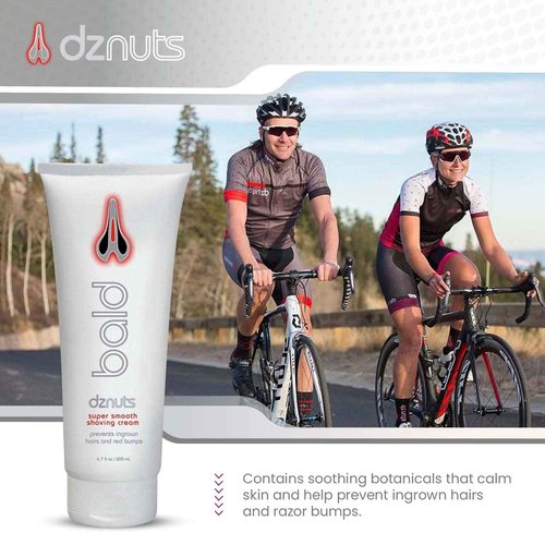 dznuts - Women’s Bliss Chamois with dznuts Bald Super Smooth Shaving Lotion - Prevents Razor Burns, Ingrown Hairs, Cooled and Moisturized Skin