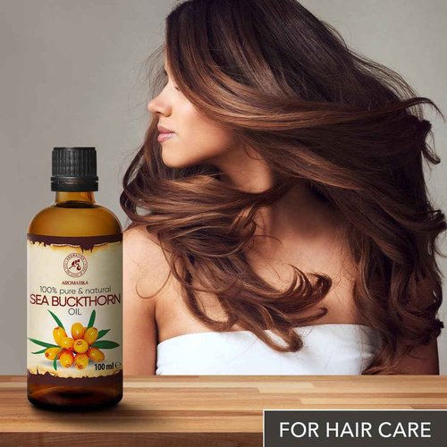 Sea Buckthorn Oil 3.4 Fl Oz - Pure & Natural - Hippophae Rhamnoides - Carrier Oil for Essential Oils - Base Oil for Nails - Hair - Face & Body Care