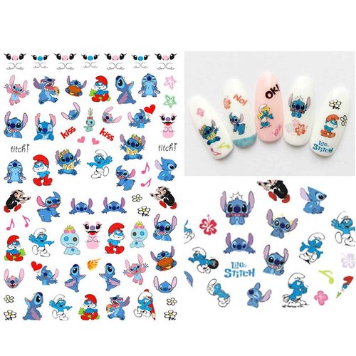 8pcs Cute Nail Art Stickers 3D Cartoon Nail Decals Self-Adhesive DIY Nails Design Supplies Party Favors for Kids Girls Women Nails Art Decoration Manicure Gifts Charms Accessories