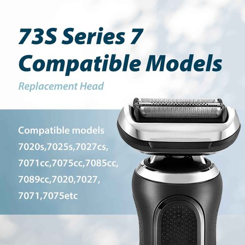 2P 73S Replacement Shaver heads Compatible with Series 7 Replacement Head,suitable for 7020, 7027, 7071, 7075, 7085.Both wet and dry,for men.