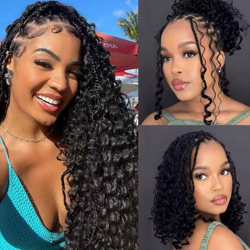 GoGobraids Human Braiding Hair Boho Braids Human Hair Water Wave Bulk Human Hair for Braiding No Weft Bundle Brazilian Virgin Curly Hair Extensions Natural Color 14 Inch 1pack/100g