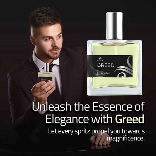 Perfa Greed Cologne for Men | Affordable Men's Perfume | 12 Hour Lasting Luxury Perfumes for Men | Gift-Ready Men's Cologne | Original Fragrances