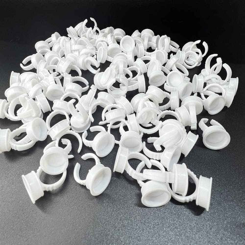 Tattoo Ink Caps Cups -100PCS Tattoo Rings Cups Disposable Tattoo Holder, Microblading Pigment Glue Rings Tattoo Ink Holder for Semi Permanent Makeup(Large)