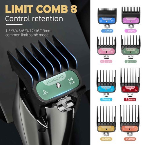KIKIDO Hair Clippers for Men + T-Blade Trimmer Kit, Rechargeable Barber Trimmer with LCD Display & Guide Combs for Hair Cutting, Cordless Hair Clipper, Professional Clippers Set for Home Use