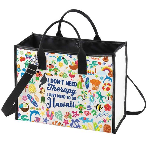 WZMPA Hawaii Vacation Travel Bag - Hawaiian Gifts I Don't Need Therapy I Just Need To Go Makeup Zipper Pouch Bag Trip Merchandise
