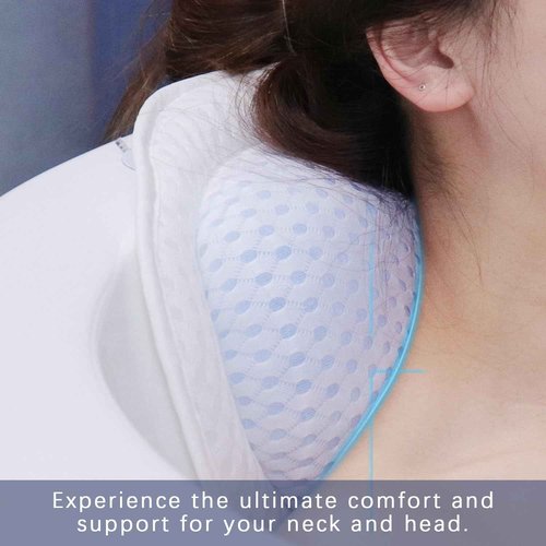 Anevna Bath Pillow Bathtub Pillow，Bath Pillows for Tub Neck and Back Support, Bath Tub Pillow Headrest with Soft 4D Mesh Fabric
