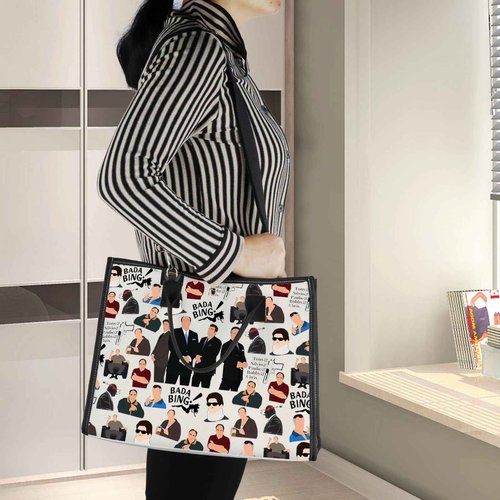 BWWKTOP Tony Cosmetic Makeup Bag Carmela Fans Inspired Gifts Tony & Silvio & Paulie & Bobby & Chris Merch (BAND BG)