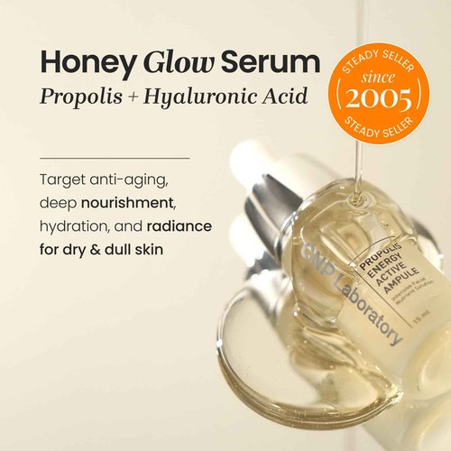 CNP Glow Skin Booster Set - Honey Ceramide Essence + Centella Serum Bundle | Propolis-Infused, Intense Hydration & Calming for Sensitive Skin | Korean Skincare