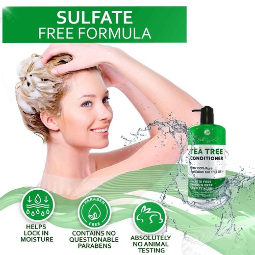 BELLISSO Tea Tree Oil Shampoo and Conditioner Set and Tea Tree Oil Conditioner