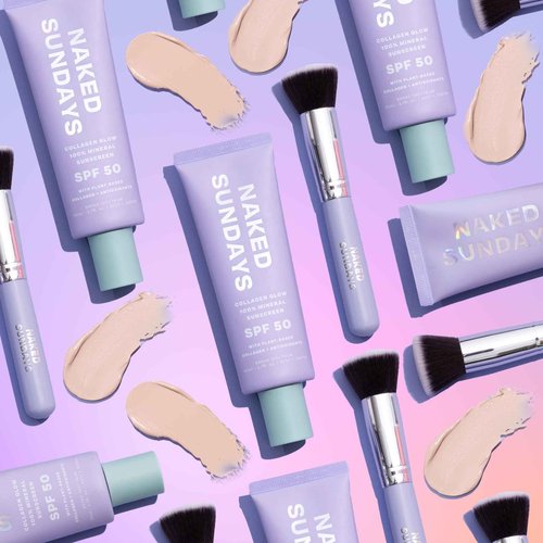 Naked Sundays 100% Mineral SPF50 Sunscreen with SPF BFF Brush Applicator