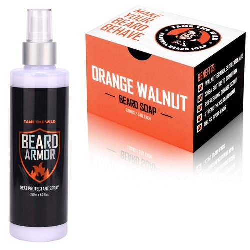 Tame's Orange Walnut Beard Soap and Tame's Hair and Beard Armor Bundle