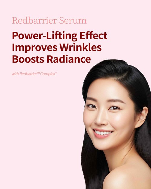 Cayclly Redbarrier Ampoule Serum | Anti-Aging Face Serum with Peptides & Niacinamide to Visibly Smooth Expression Lines & Wrinkles | Vegan Korean Skincare for Firming & Radiance, 1.69 fl. oz