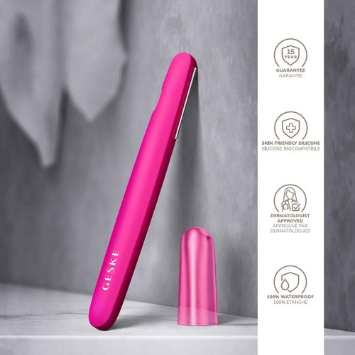GESKE Precision Trimmer | 4 in 1 | Painless, Hygienic Hair Remover | Precise Hair Trimmer Tool | Face & Body | Men & Women | Grooming Device | Hypoallergenic, Easy-to-exchange Blades | All Skin Types
