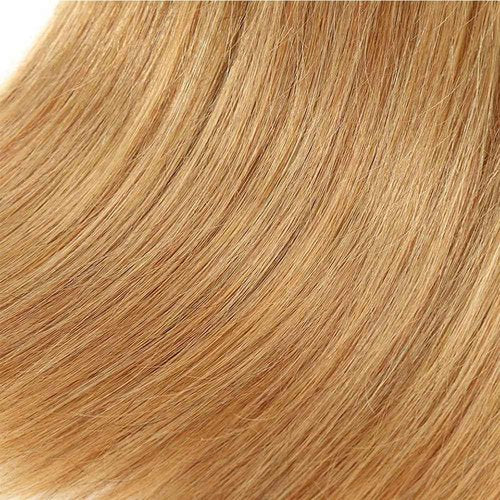 Honey Blonde Human Hair Bundles 16 18 20 Inch Straight Bundles Human Hair Unprocessed Native Virgin Hair 100/PC 3 Extensions #27 Blonde Color Wet and Wavy Human Hair Extensions for Women